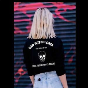Hope’s Bad Witch Vibes Black Sweatshirt Small